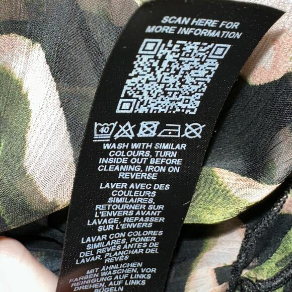 Asos Design Fairy Sheer Tie Front Ruffle Sleeve Crop Top Size 8 - Picture 12 of 15